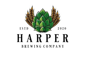 design original brewery logo with satisfaction guaranteed