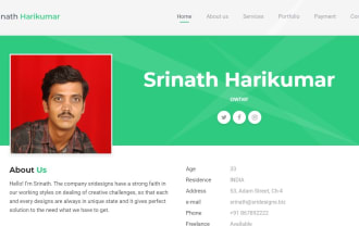 design a digital bizcard that acts as your mini website