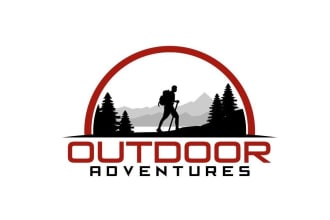make premium outdoor adventure logo design