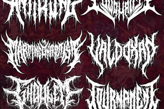 create awesome design death metal or brutal slam