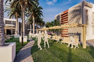 create and render realistic architecture project