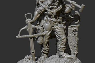make a 3d miniature sculpture for printing