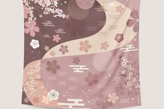 design unique digital scarf textile print