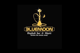 design blue moon logo in 1 day