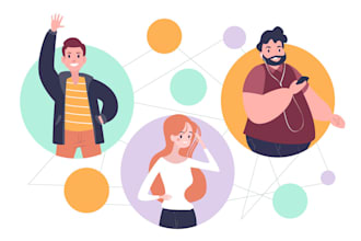 do flat illustration character of loved ones