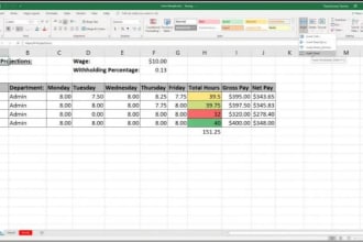 do tasks related ms excel spreadsheet projects