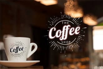 do minimalist vintage coffee shop logo