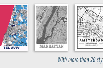 do city map designs in 24 hours