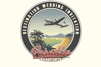 design unique wedding service logo