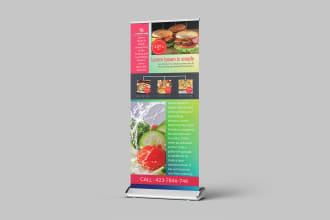 design professional feather flag, teardrop, and rollup banner