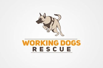 design a dog rescue logo in 1 day