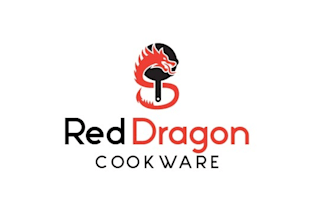 create a beautiful red dragon cookware logo