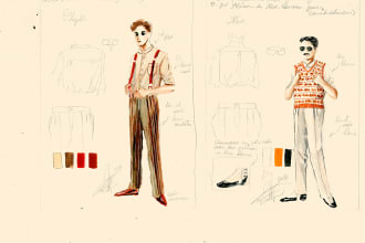 illustrate amazing costumes and clothes for your movies