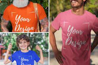 create awesome realistic t shirt mockups