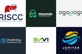 design modern artistic minimal monogram logo and branding and favicon