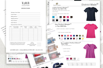 create line sheets, sell sheets, and order sheets for your brand