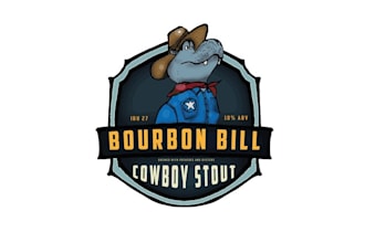 design creative bourbon bill logo