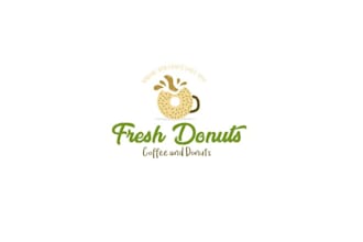 design realistic donut logo with creative concepts