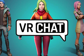 create a professional  3d model for vtuber, vrchat avatar