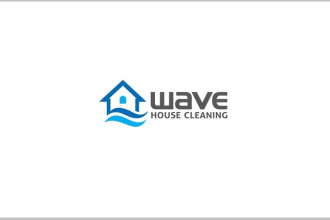 do house cleaning washing commercial cleaning logo design