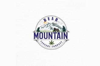 design modern bear mountain cannabis logo