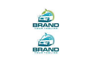 do modern car wash, rental and auto detailing logo