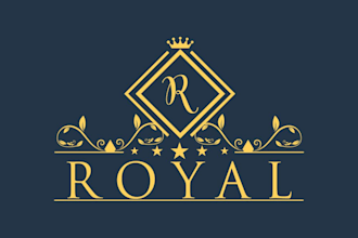 provide a minimalist royal luxury logo design