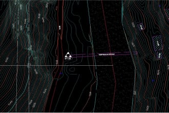 make topographic survey dwg and contour from uav gps an totalstation survey data