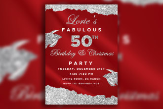 design digital birthday card, event poster, party invitation
