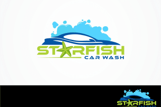 make a car wash logo design for 1 day