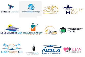 travel ,hotel ,beach , trip ,photography, law firm , ecommerce online logo