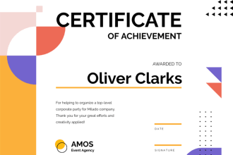 design professional certificate, diploma, gift voucher or gift certificate
