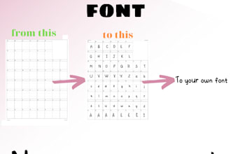 Best Price!  convert your handwriting to a font