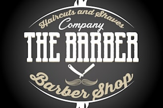create a professional barbershop logo for you