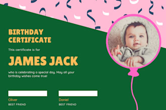 create a custom certificate and invitation cards as your requirement