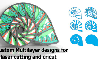do custom multilayer mandala designs for laser cutting and cricut