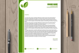 design professional letterhead in editable text format