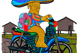 make you a trippy mushroom character