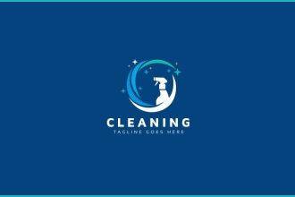 design a graceful cleaning, furniture and home furnishing logo