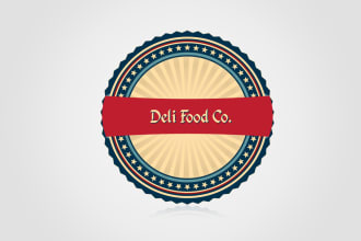 design a logo, sticker, badge, patch, and label