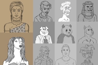 draw any concept art, illustration, digital painting, nft, or any characters