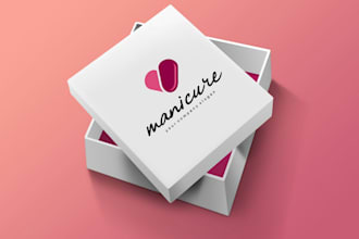 create boutique cosmetics nails hair extensions and wig logo