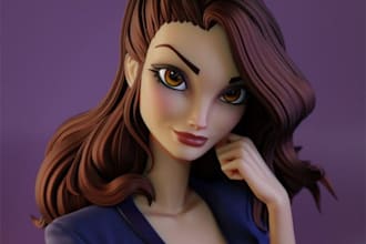 make model a realistic 3d character , modeling character, 3d design