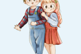 create illustration of your photo in children book style