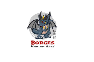 design awesome dragon martial arts logo