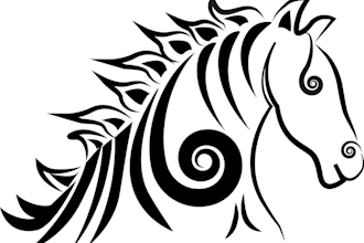 do modern horse logo design