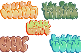 draw graffiti bubble and throw up for your logo
