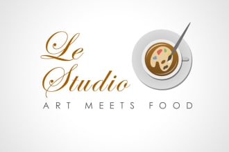 do a classy cafe, coffee, or restaurant logo design with a mockup