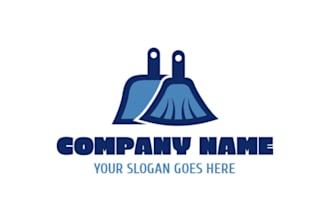 create an elegant cleaning logo in very short time