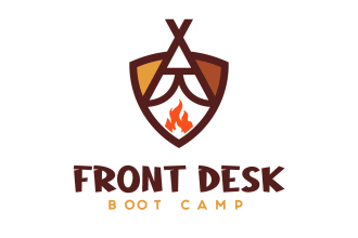 provide an outdoor camp adventure mountain beach logo
